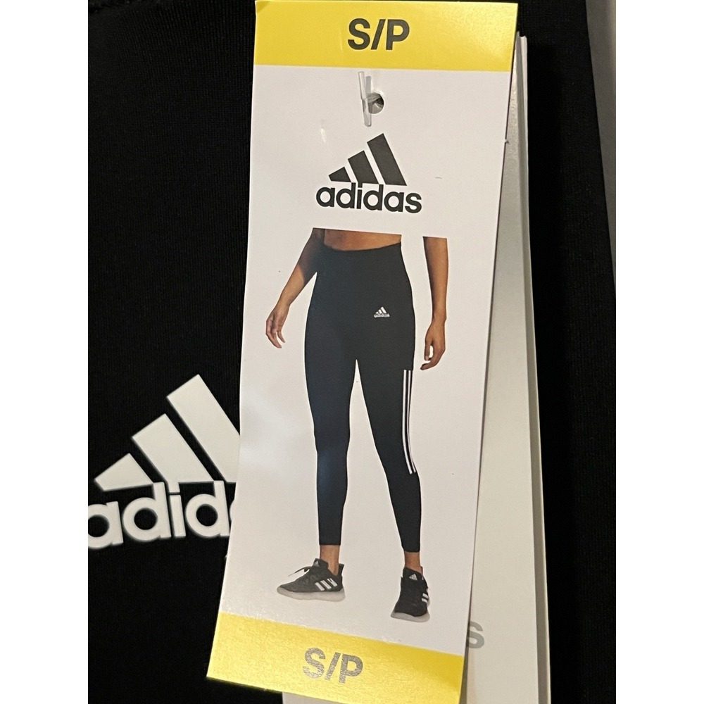 New! Adidas‎ Women's Small Black High-Rise 7/8 AEROREADY Leggings NWT